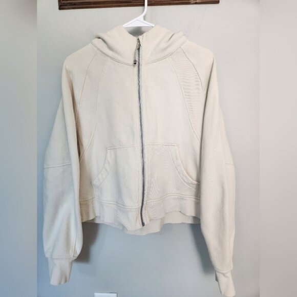 Lululemon Scuba Oversized Full Zip Natural Ivory M/L Excellent Condition - Picture 5 of 6